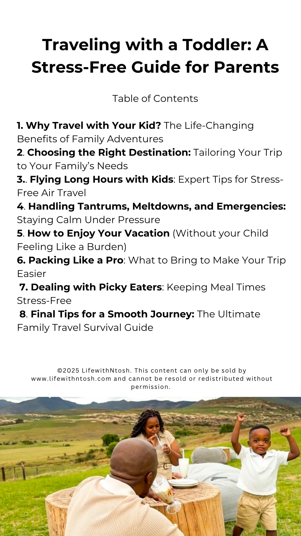 E-Book: Traveling with Kids: A Stress-Free Guide for Parents (Instant Download)