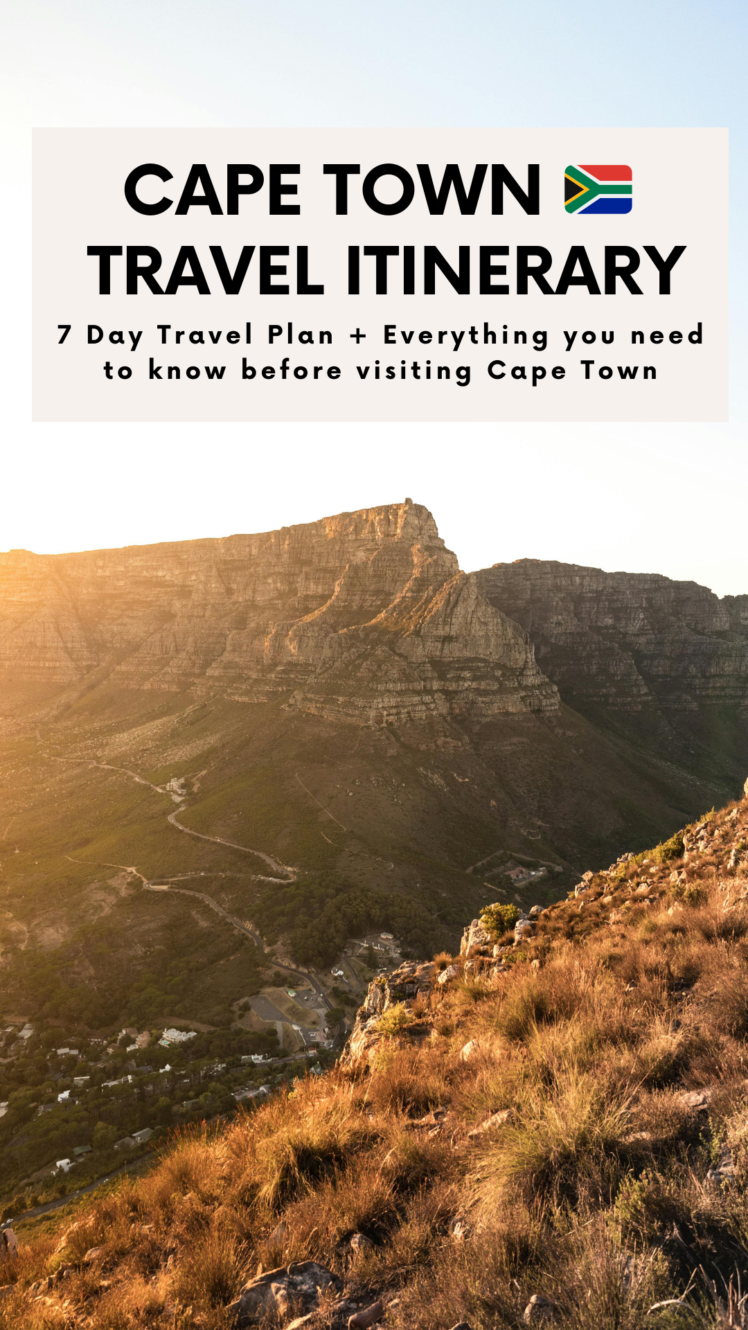 E-Book: Ultimate 7-Day Cape Town Travel Itinerary & Guide (Instant Download)