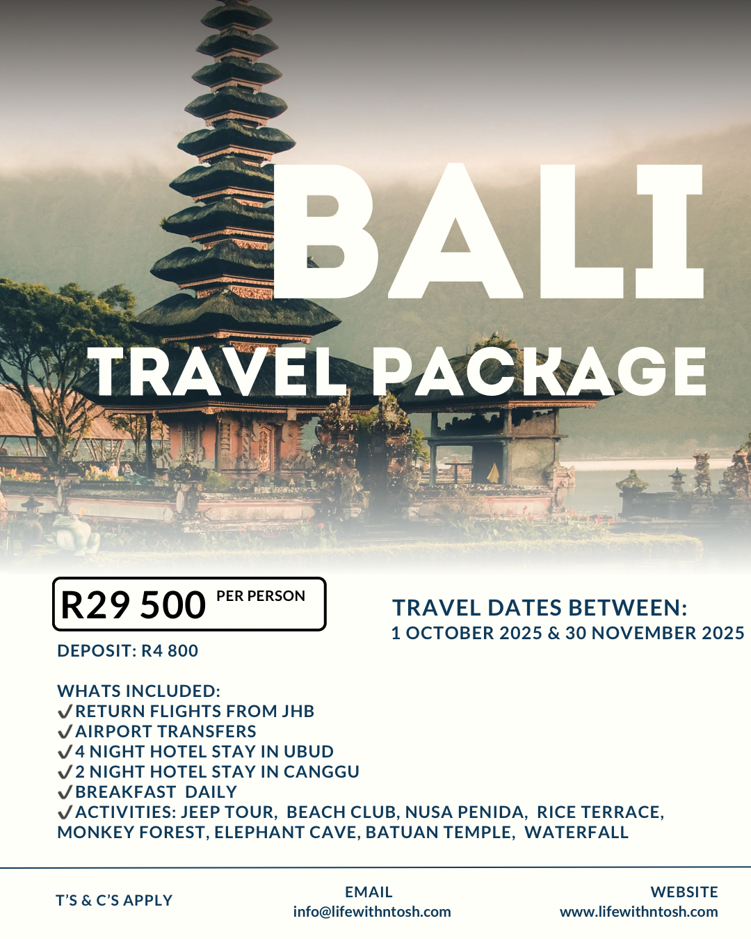 7 Day - Bali Travel Package